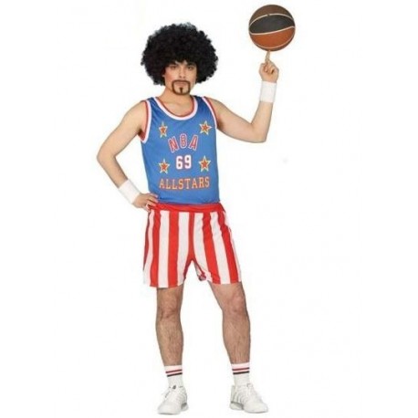 Disfraz jugador baloncesto USA Harlem Glober Trotter