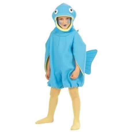 Disfraz pez azul 3-5 años infantil