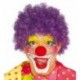 Peluca rizos lila payaso
