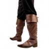 Polainas marron cubrebotas pirata medieval
