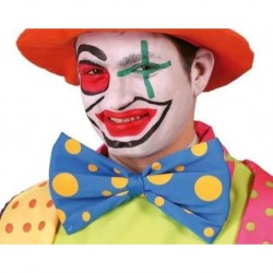 Pajarita payaso naranja azul 25 cm
