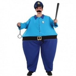 DISFRAZ JEFE DE POLICIA GORDO TALLA 52 ADULTO