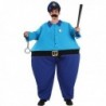 DISFRAZ JEFE DE POLICIA GORDO TALLA 52 ADULTO
