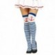 Medias marinera pantys blancos rayas azules