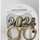 Gafas 2024 oro redondas para fin de aao cotillon