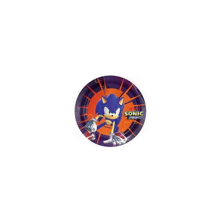 Platos Sonic prime 8 uds de 18 cm