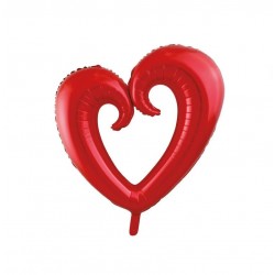 Globo corazon hueco 100 cm helio o aire