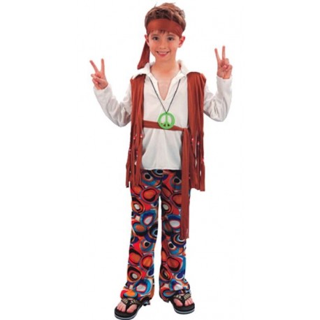 Disfraz Hippie infantil talla 7 9 aaos