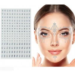 Joyas faciales brillantes plata 9x15 cm