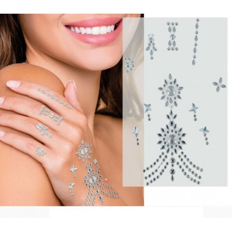 Joyas mano strass 12x20 cm