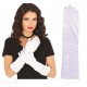 Guantes blancos arrugados 40 cm largos