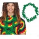 Collar hojas marihuana complemento disfraz