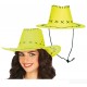 Sombrero vaquero verde simil piel adulto