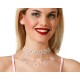 Joyas Adhesivas margaritas cuello Hippie