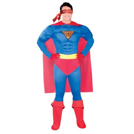 Disfraz super heroe man musculos hombre