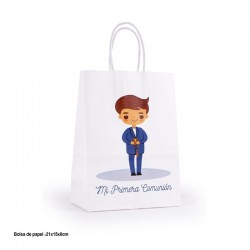 Bolsa regalo nina primera comunion 21x16x8 cm 1 UD