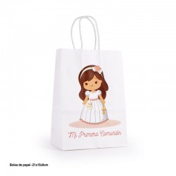 Bolsa regalo nina primera comunion 21x16x8 cm 1 UD