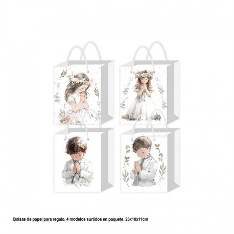 Bolsa regalo primera comunion 23x18x11 cm 1 UD
