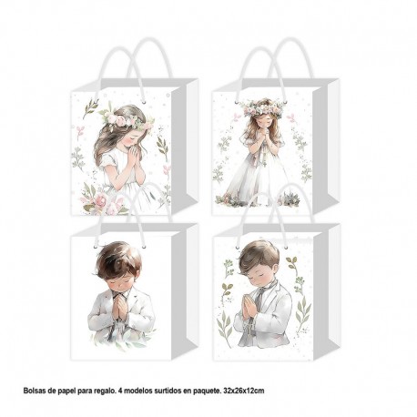 Bolsa regalo primera comunion 32x26x12 cm 1 UD