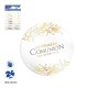 Pegatinas redondas 5 cm mi primera comunion hojas oro 24 uds