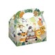 Cajitas regalo chuches Safari animales jungla 12 uds 16x16x10 cm