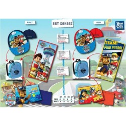 SET PLAYA PATRULLA CANINA MOCHILA GORRA BANADOR Y TOALLA