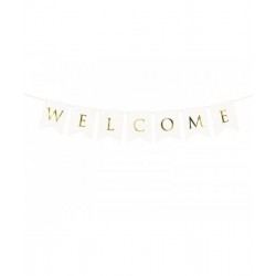Letrero Welcome blanco 15x95 cm