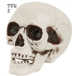 Calavera craneo con mandibula movil 12 cm decoracion halloween