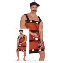 Disfraz Barril con pitorro gracioso talla L 52 54