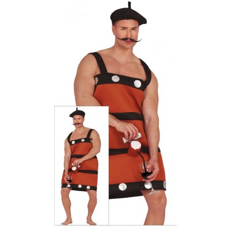 Disfraz Barril con pitorro gracioso talla L 52 54