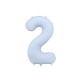 Globo numero 2 azul claro 86 cm