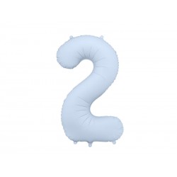 Globo numero 2 azul claro 86 cm