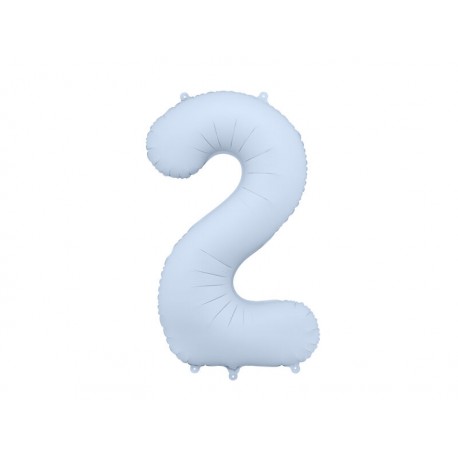 Globo numero 2 azul claro 86 cm