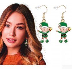 Pendientes navidenos elfo