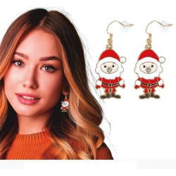 Pendientes navidenos papa noel