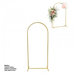 Estructura metalica arco globos medio punto 120x65 cm