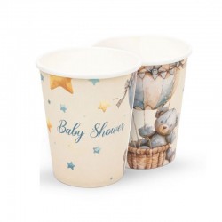 Vasos Baby shower osito globo 8 uds