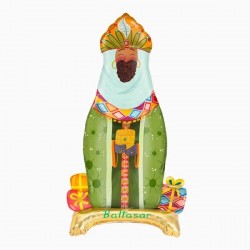 Globo Rey Mago Baltasar con base sin helio 90 cm