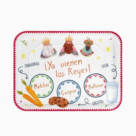 Bandeja Reyes magos 2 uds 25x34 cm carton