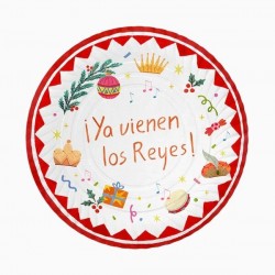 Bandeja Reyes magos Ya vienen los reyes carton 2 uds 30 cm