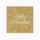 Servilletas Feliz navidad oro 30 uds de 33 cm