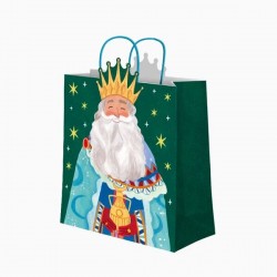 Bolsa de regalo Rey Melchor 18x10x24 cm