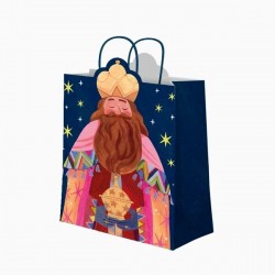 Bolsa de regalo Rey Gaspar grande 30x10x42 cm