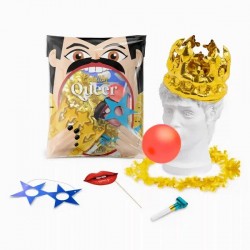 Bolsa de cotillon Nochevieja con corona 6 pz