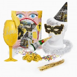 Bolsa de cotillon Nochevieja 7 pz con varita