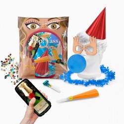 Bolsa de cotillon Nochevieja 7 pz con confeti