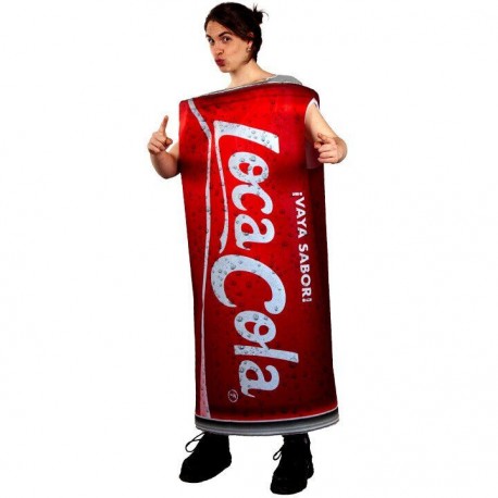 Disfraz lata de loca cola talla 52 hombre