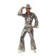 Disfraz disco dancer plateado para hombre tallas