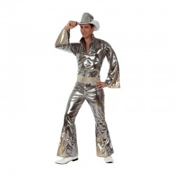 Disfraz disco dancer plateado para hombre tallas
