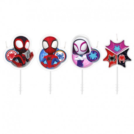 Velas cumpleanos Spidey 4 uds